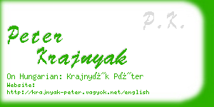 peter krajnyak business card